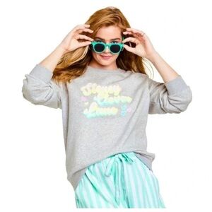 NWT Stoney Clover Lane Pastel Collection Gray Sweatshirt Size XL